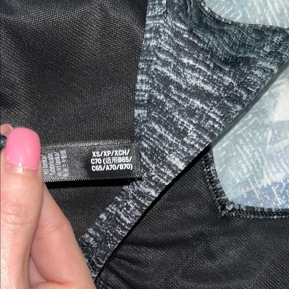 Heathered Black and Gray Sports Bra - Picture 6 of 6